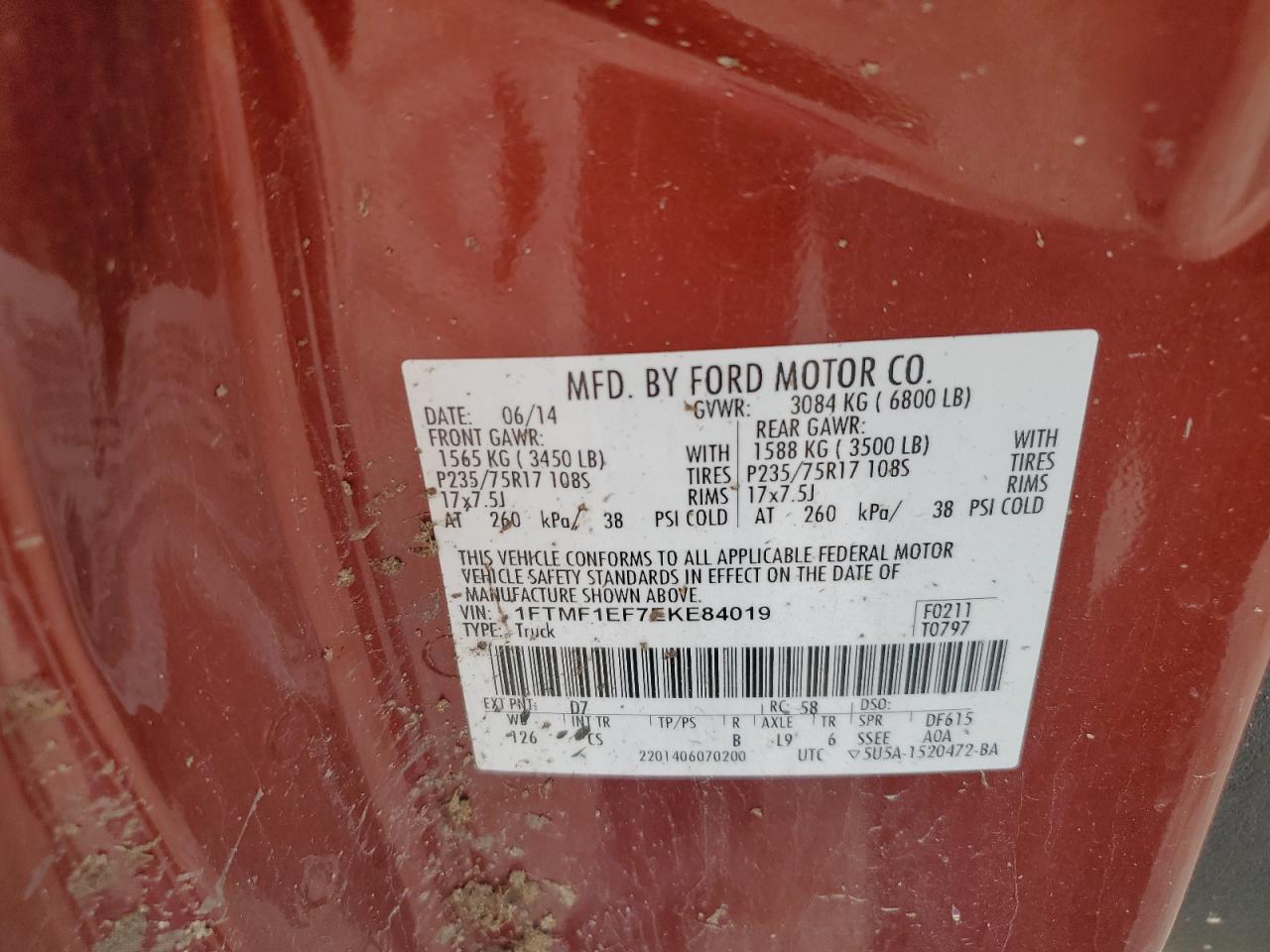 Photo 11 VIN: 1FTMF1EF7EKE84019 - FORD F-150 