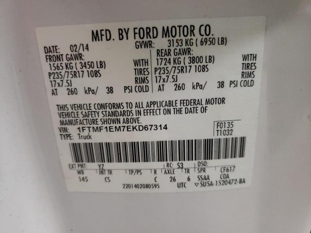 Photo 9 VIN: 1FTMF1EM7EKD67314 - FORD F150 