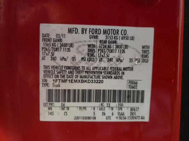 Photo 9 VIN: 1FTMF1EMXBKD33220 - FORD F150 