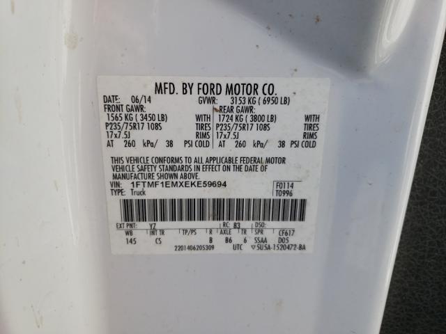 Photo 9 VIN: 1FTMF1EMXEKE59694 - FORD F150 