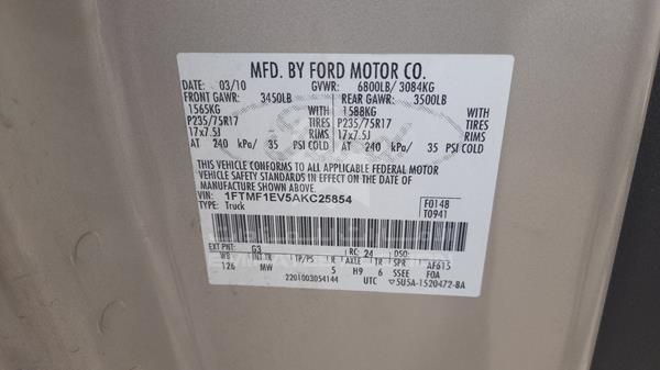 Photo 3 VIN: 1FTMF1EV5AKC25854 - FORD F 150 