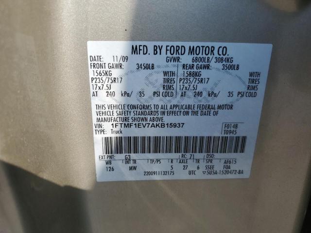 Photo 12 VIN: 1FTMF1EV7AKB15937 - FORD F150 