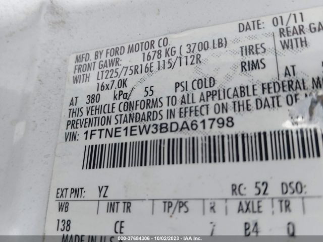 Photo 8 VIN: 1FTNE1EW3BDA61798 - FORD E-150 