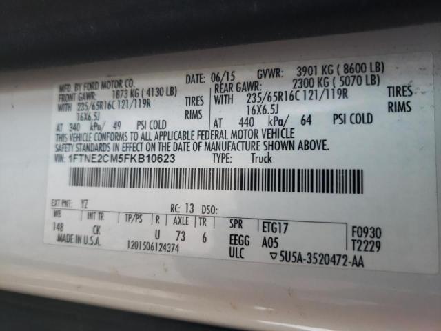 Photo 9 VIN: 1FTNE2CM5FKB10623 - FORD TRANSIT T- 