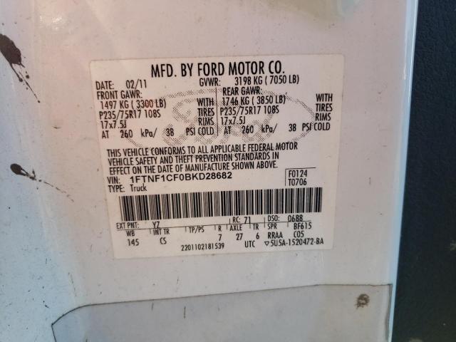 Photo 11 VIN: 1FTNF1CF0BKD28682 - FORD F150 