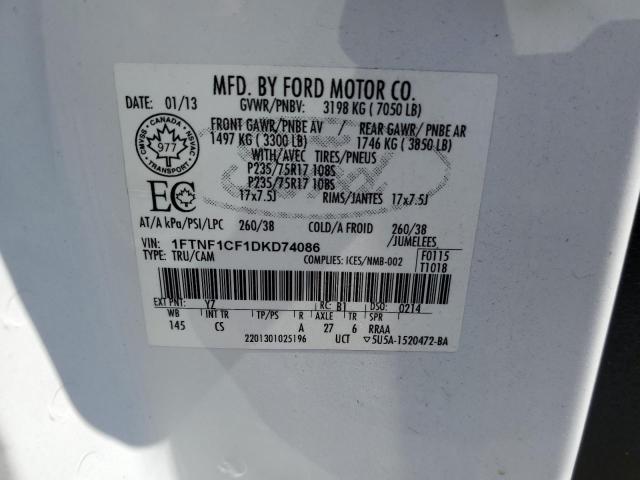 Photo 11 VIN: 1FTNF1CF1DKD74086 - FORD F150 