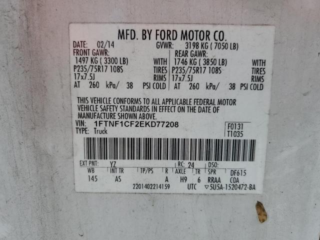 Photo 11 VIN: 1FTNF1CF2EKD77208 - FORD ALL MODELS 