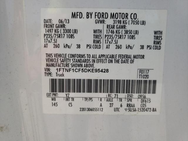 Photo 11 VIN: 1FTNF1CF5DKE95428 - FORD F150 