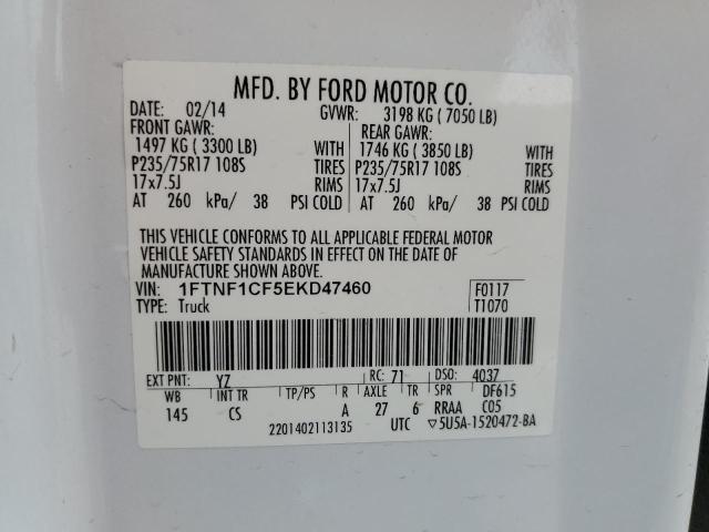 Photo 11 VIN: 1FTNF1CF5EKD47460 - FORD F150 