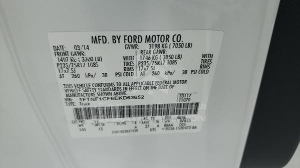 Photo 2 VIN: 1FTNF1CF6EKD63652 - FORD F 150 