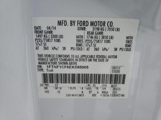 Photo 9 VIN: 1FTNF1CF6EKD85005 - FORD F150 