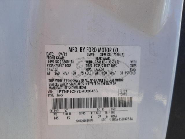 Photo 9 VIN: 1FTNF1CF7DKD26463 - FORD F150 