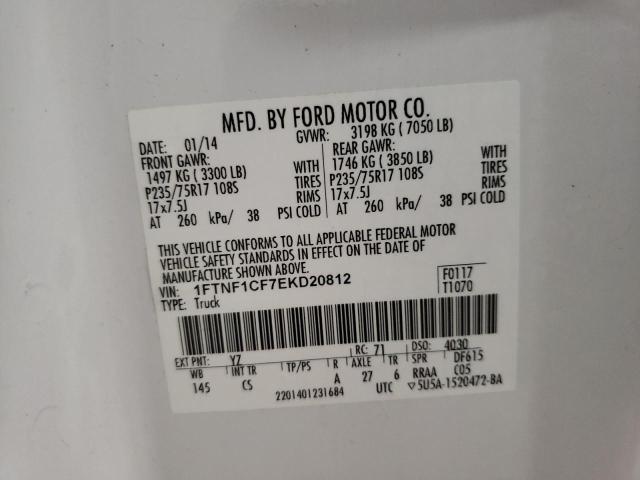 Photo 9 VIN: 1FTNF1CF7EKD20812 - FORD F150 