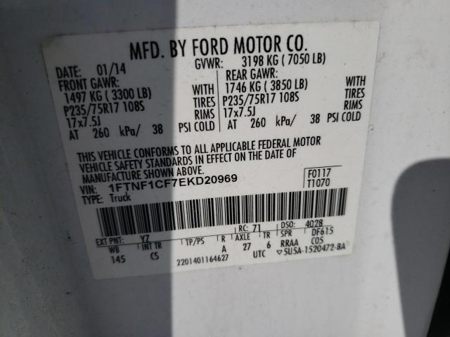 Photo 9 VIN: 1FTNF1CF7EKD20969 - FORD F150 