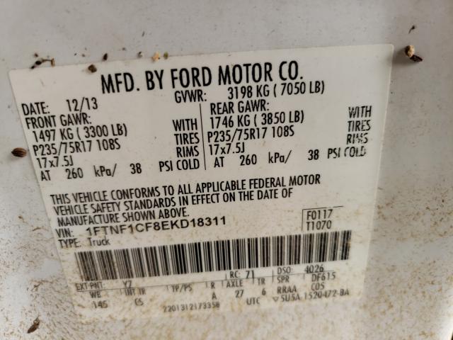 Photo 9 VIN: 1FTNF1CF8EKD18311 - FORD F150 