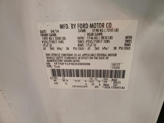 Photo 11 VIN: 1FTNF1CF8EKD85006 - FORD F150 