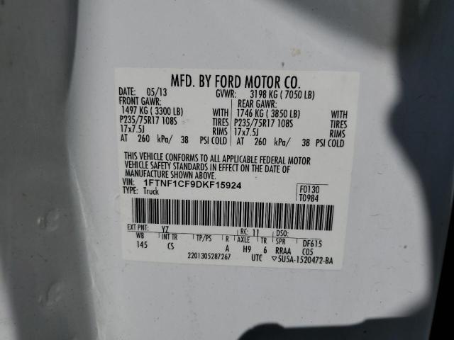 Photo 11 VIN: 1FTNF1CF9DKF15924 - FORD F150 