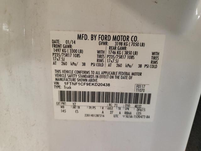 Photo 9 VIN: 1FTNF1CF9EKD20438 - FORD F150 