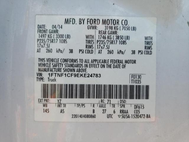 Photo 9 VIN: 1FTNF1CF9EKE24783 - FORD F-150 