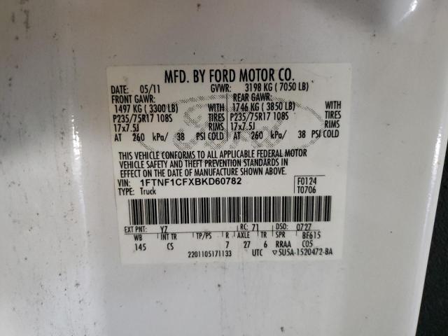 Photo 9 VIN: 1FTNF1CFXBKD60782 - FORD F150 