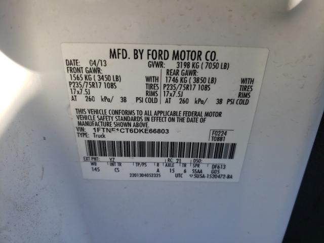 Photo 9 VIN: 1FTNF1CT6DKE66803 - FORD F150 