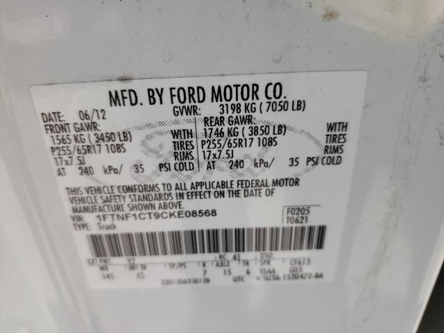 Photo 9 VIN: 1FTNF1CT9CKE08568 - FORD F150 