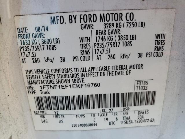 Photo 11 VIN: 1FTNF1EF1EKF16760 - FORD F150 