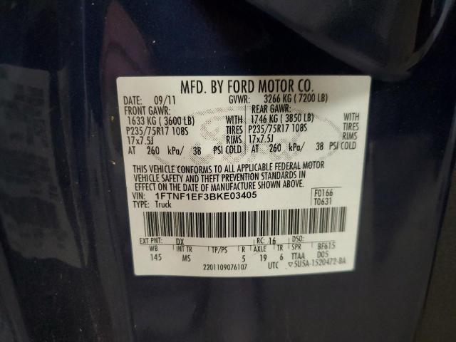 Photo 12 VIN: 1FTNF1EF3BKE03405 - FORD F150 