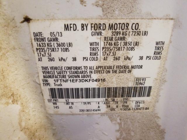 Photo 9 VIN: 1FTNF1EF3DKF04916 - FORD F150 