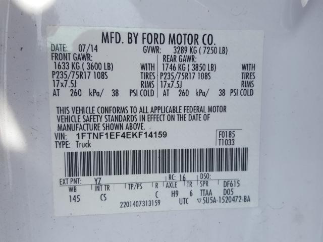 Photo 9 VIN: 1FTNF1EF4EKF14159 - FORD F150 