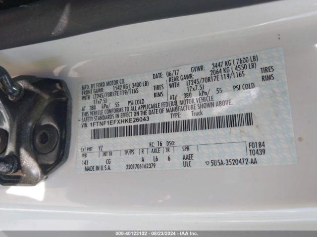 Photo 8 VIN: 1FTNF1EFXHKE26043 - FORD F-150 