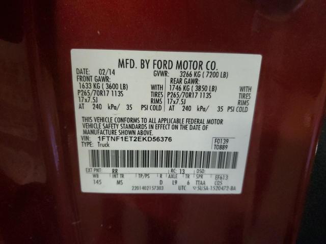 Photo 12 VIN: 1FTNF1ET2EKD56376 - FORD F150 