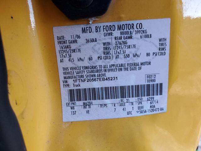 Photo 11 VIN: 1FTNF20567EB45231 - FORD F250 SUPER 