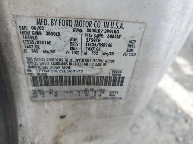 Photo 12 VIN: 1FTNF20L22ED69572 - FORD F250 SUPER 