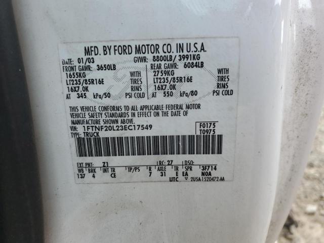 Photo 11 VIN: 1FTNF20L23EC17549 - FORD F250 SUPER 