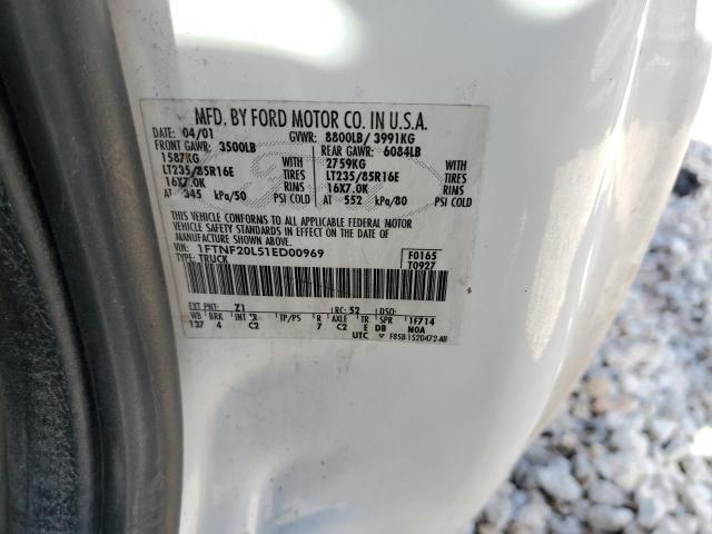 Photo 11 VIN: 1FTNF20L51ED00969 - FORD F250 SUPER 