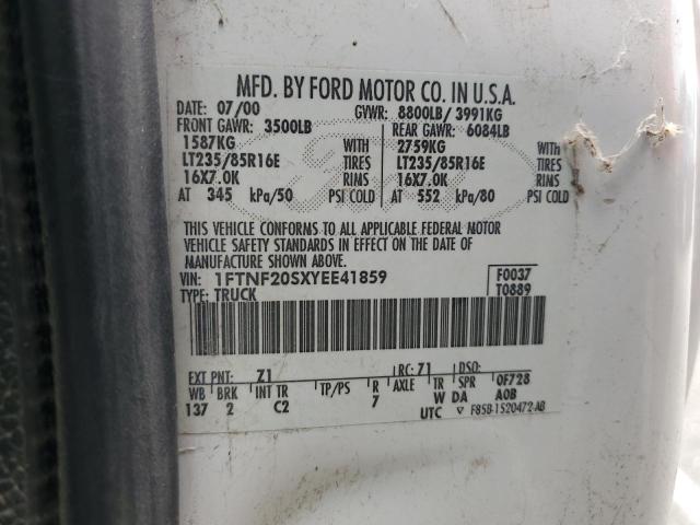 Photo 11 VIN: 1FTNF20SXYEE41859 - FORD F250 