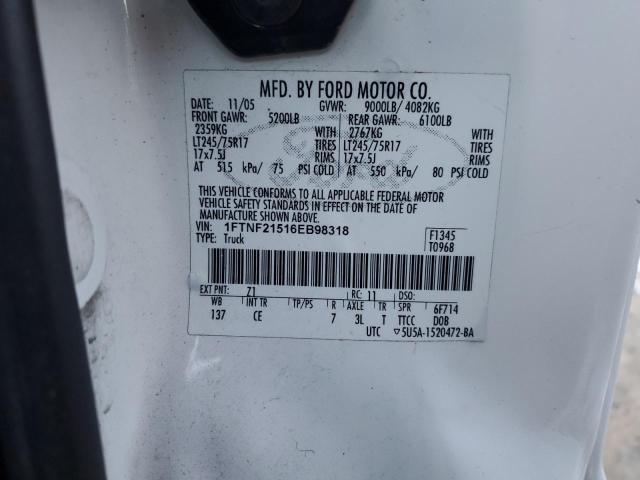 Photo 11 VIN: 1FTNF21516EB98318 - FORD F250 