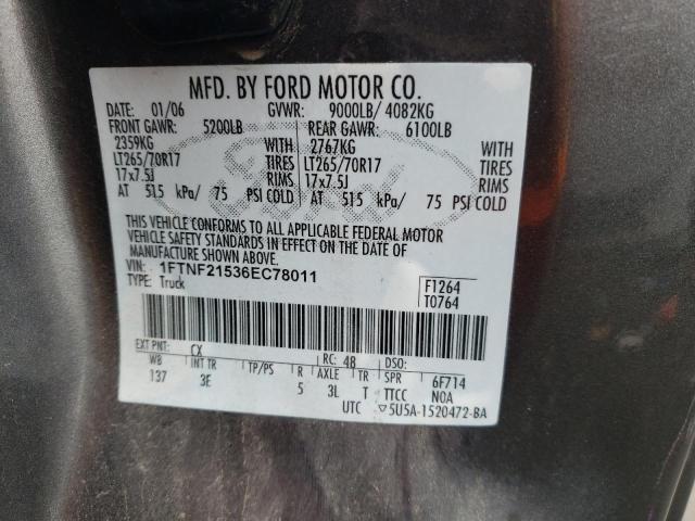 Photo 11 VIN: 1FTNF21536EC78011 - FORD F250 SUPER 