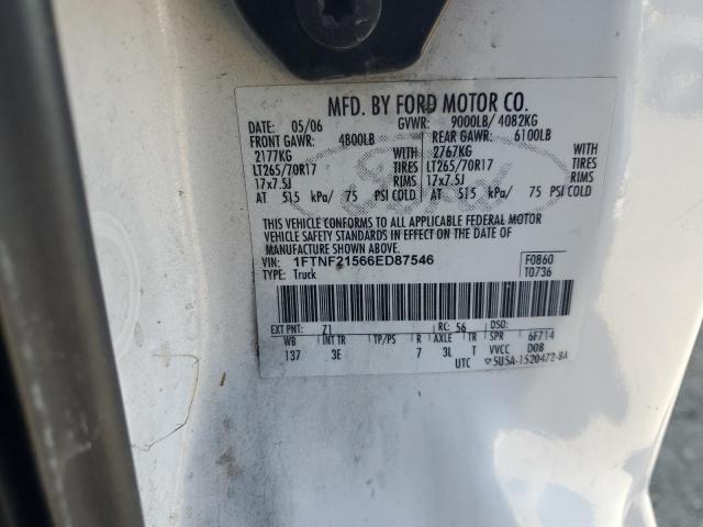 Photo 11 VIN: 1FTNF21566ED87546 - FORD F250 SUPER 