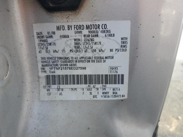 Photo 12 VIN: 1FTNF21578ED27598 - FORD F250 