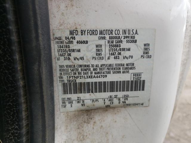 Photo 9 VIN: 1FTNF21L3XEA44709 - FORD F250 SUPER 