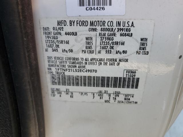 Photo 12 VIN: 1FTNF21L52EC49070 - FORD F250 SUPER 