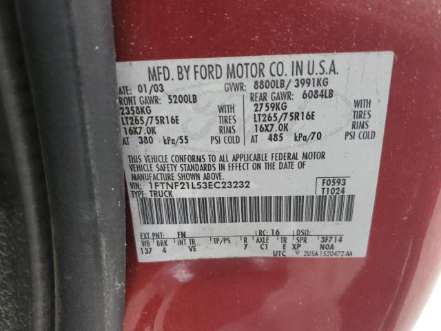 Photo 11 VIN: 1FTNF21L53EC23232 - FORD F250 