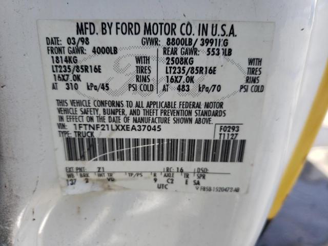 Photo 12 VIN: 1FTNF21LXXEA37045 - FORD F250 