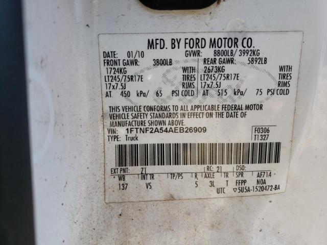 Photo 9 VIN: 1FTNF2A54AEB26909 - FORD F250 SUPER 