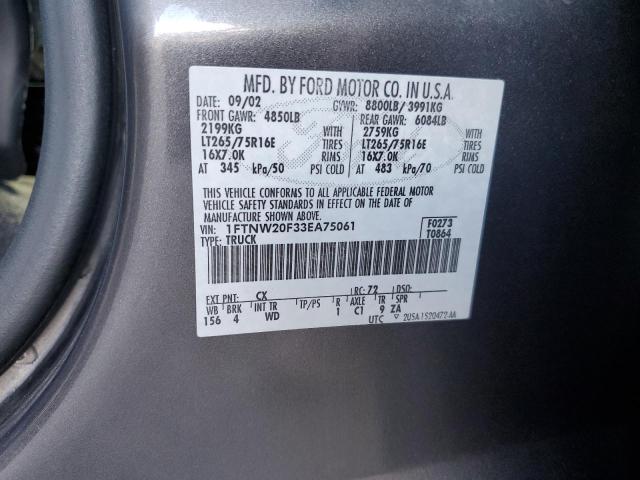 Photo 11 VIN: 1FTNW20F33EA75061 - FORD F250 