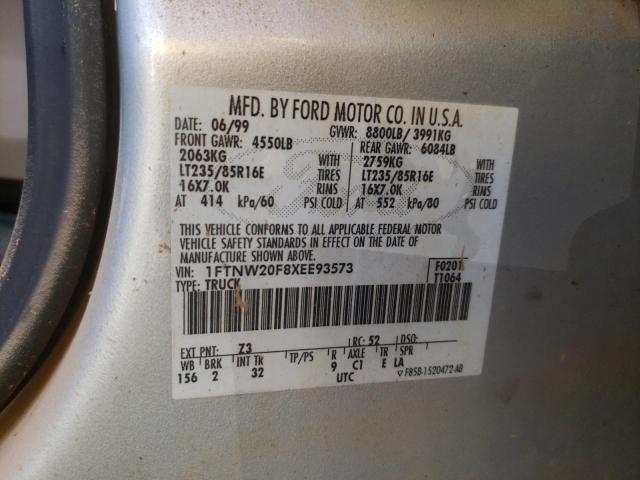 Photo 12 VIN: 1FTNW20F8XEE93573 - FORD F250 SUPER 