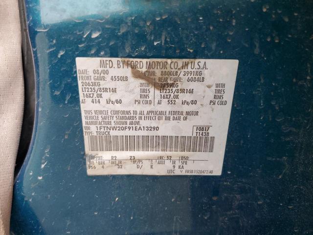 Photo 11 VIN: 1FTNW20F91EA13290 - FORD F250 SUPER 