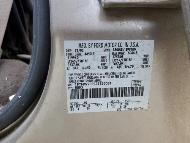 Photo 11 VIN: 1FTNW20P33EB55081 - FORD F250 